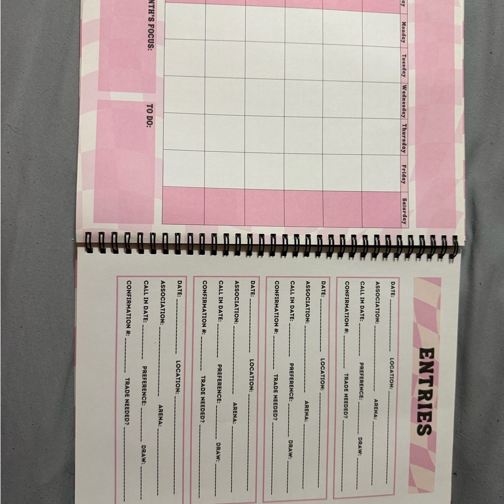 Pink Rodeo Planner Spiral Notebook - Picture 6 of 7